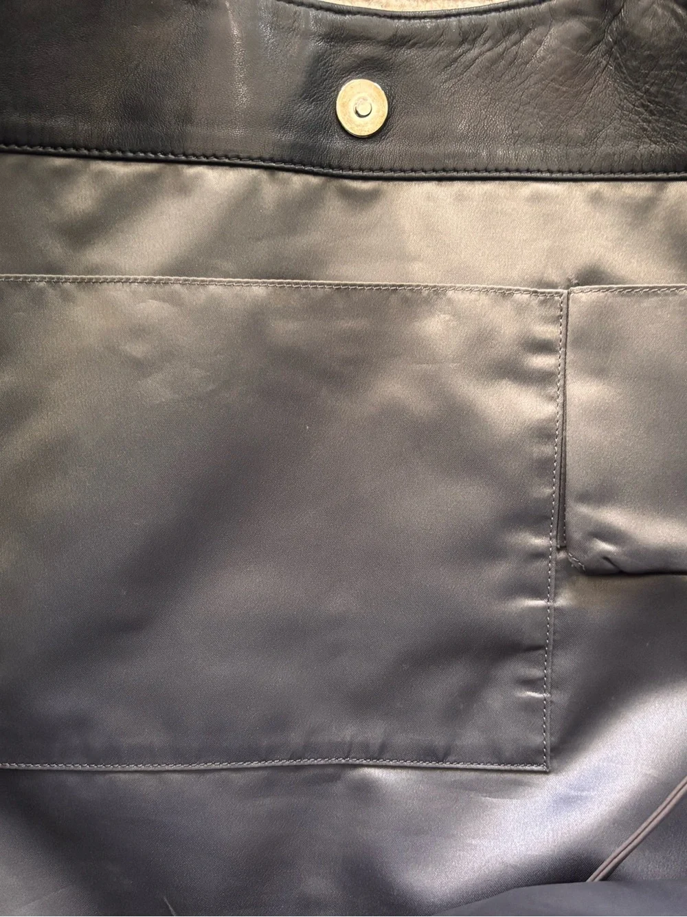 Authentic Chanel large Brooklyn ligne patchwork black leather Cabas tote